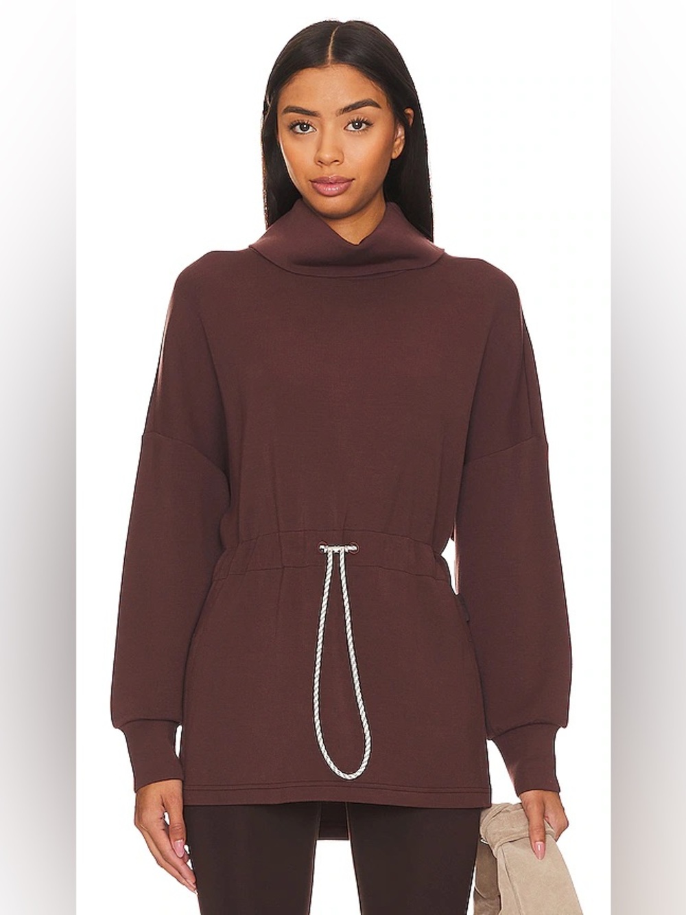 Varley Freya Sweatshirt in deep mahogany